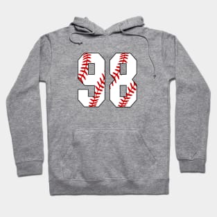 Baseball Number 98 #98 Baseball Shirt Jersey Favorite Player Biggest Fan Hoodie